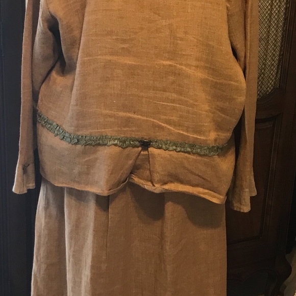 Taylor G Linen Skirt Long Elastic Waist & Jacket 2 Pc Set Boho 1X - Picture 8 of 16